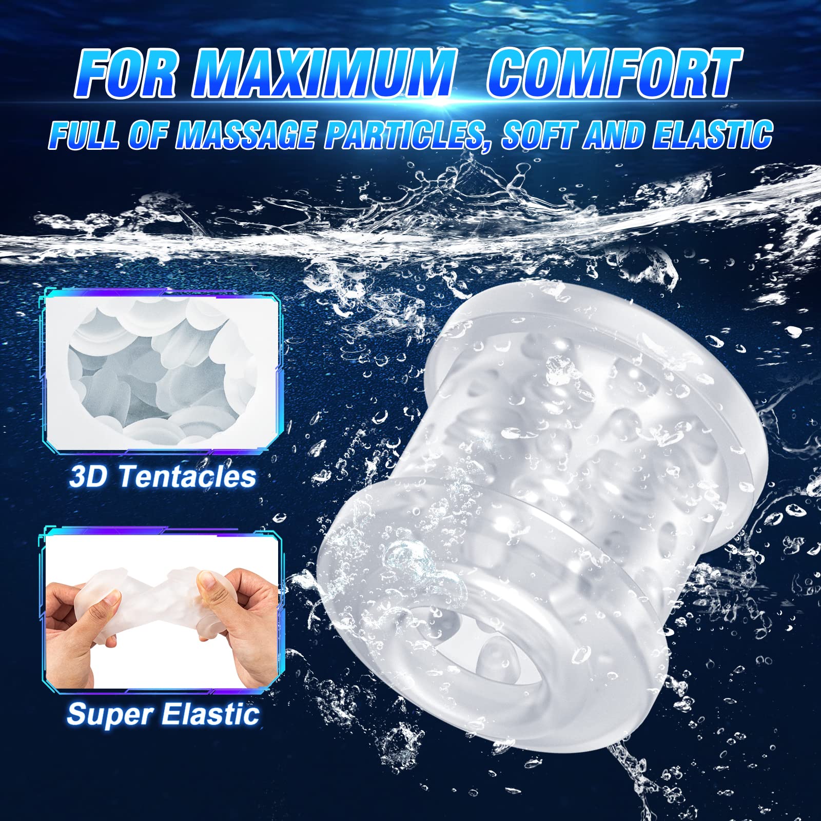 Automatic Thrusting Male Masturbators,Pocket Pussycats Male Masturbators Cup with 7 Thrusting & Vibrating Modes Mens Stroker Blo
