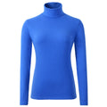 HieasyFit Womens Cotton Turtleneck Top Basic Layering Thermal Underwear(Blue XL)