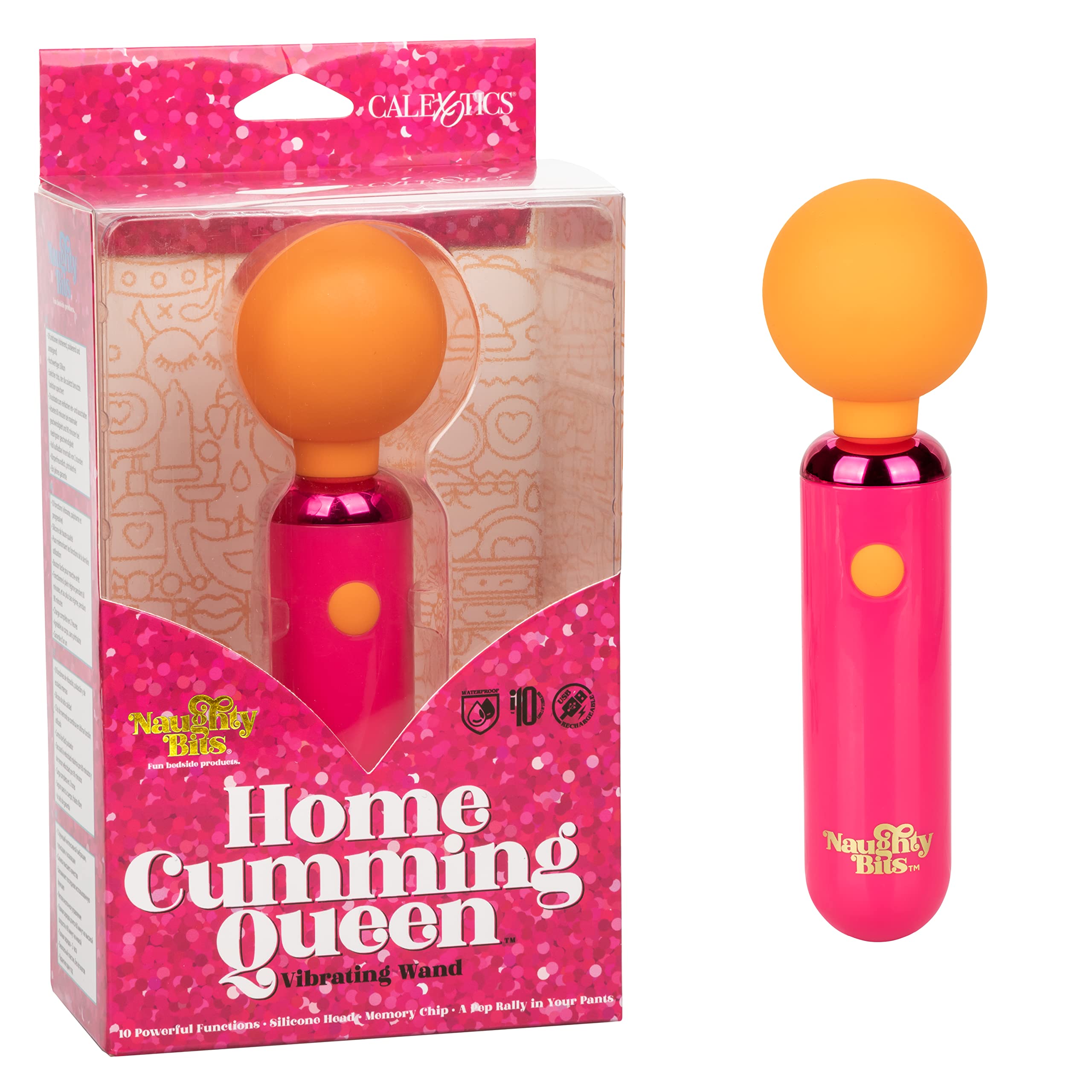 CalExotics Naughty Bits Home Cumming Queen Vibrating Wand Vibrator - SE-4410-38-3