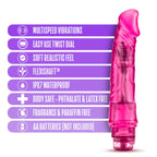 Blush Novelties B Yours Vibe #6 - Soft Realistic Multispeed Vibrating Dildo - 9.25 Inch Long - 1.75'' Wide - Flexible Shaft Conf