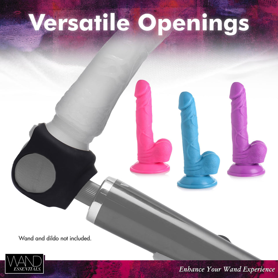 Wand Essentials Strap Cap Wand Harness For Dildos, Black, (Ae137)