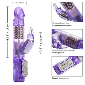 CalExotics Waterproof Jack Rabbit - Rabbit Vibrator With Rotating Shaft - Vibe Sex Toys for Couples - Adult Clitoral & G Spot Ma
