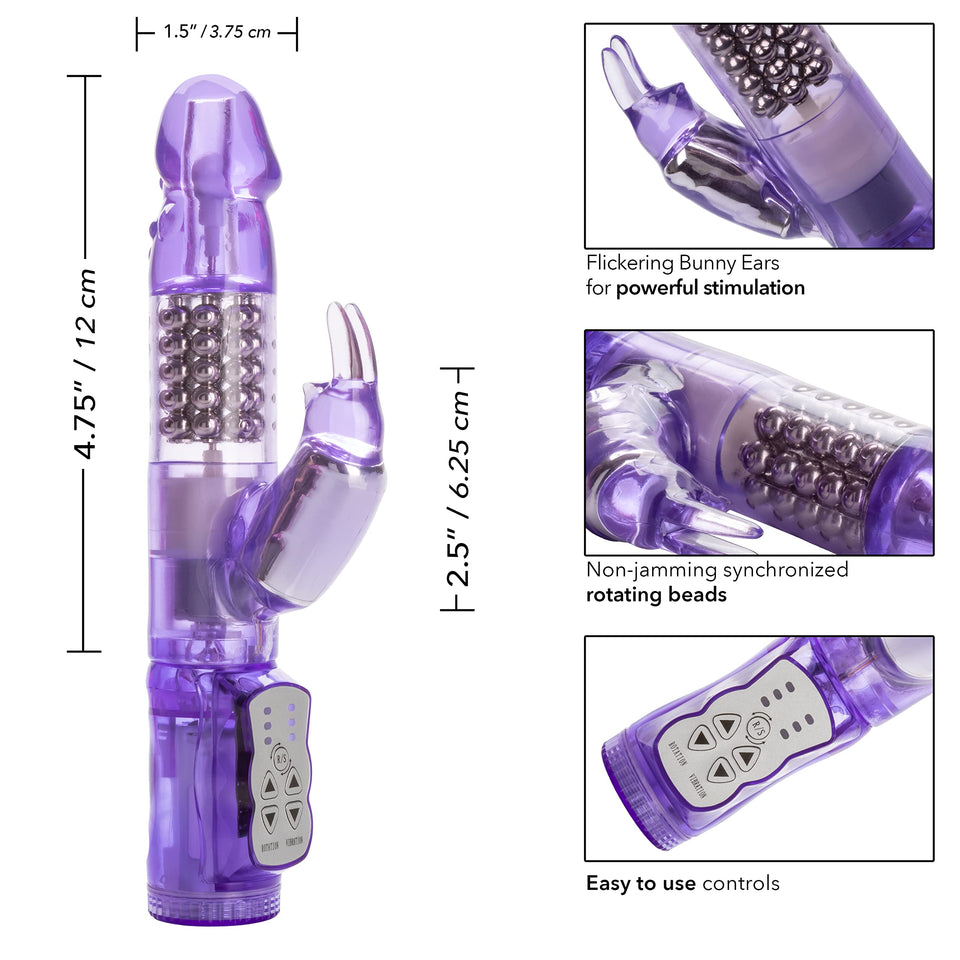 CalExotics Waterproof Jack Rabbit - Rabbit Vibrator With Rotating Shaft - Vibe Sex Toys for Couples - Adult Clitoral & G Spot Ma