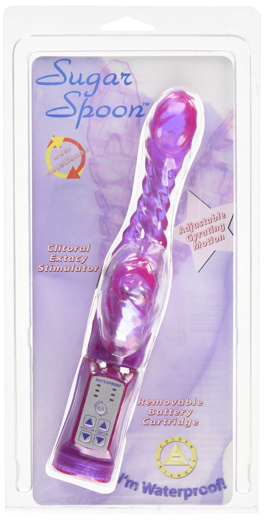 Golden Triangle Sugar Spoon 5.5 Inch Waterproof Vibrator, Purple