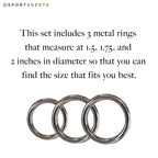 Sportsheets Manbound Metal C*Ckring, (3-Pack)