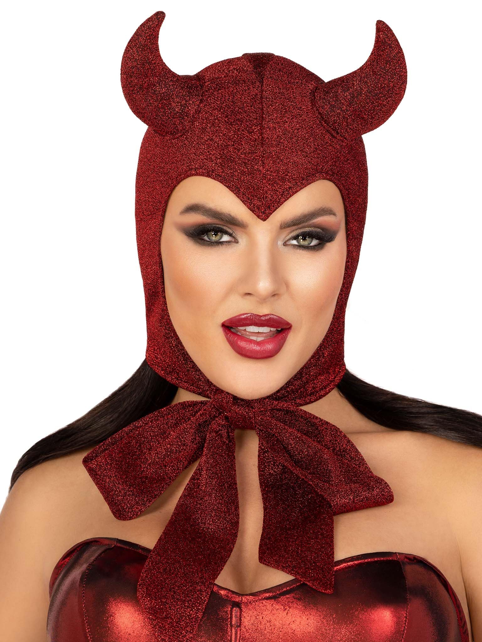 Glitter Shimmer Vintage Devil Bonnet.