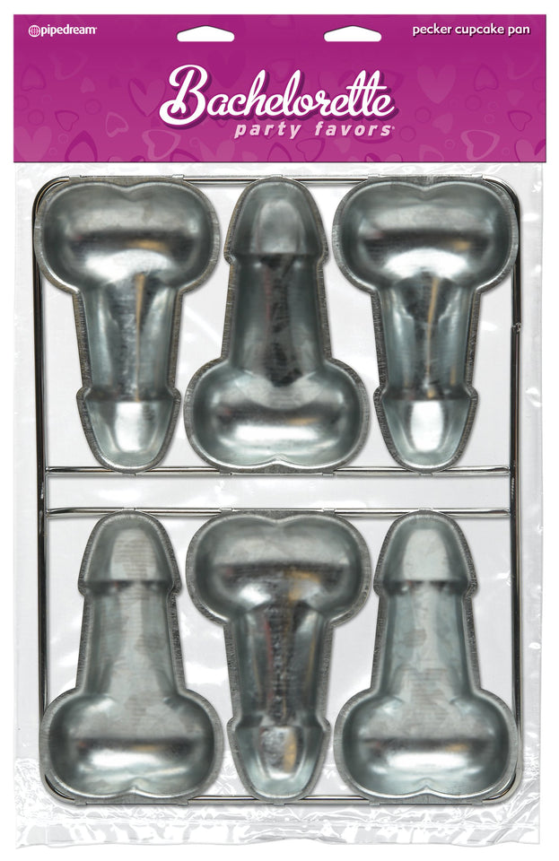 Pipedream Products Pecker Cup Cake Pan, Silver