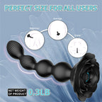 Anal Beads Anal Butt Plug,10 Rotate Twist and Vibrating Modes,Prostate Massager Graded Silicone Design Anal Vibrators for Men,Re