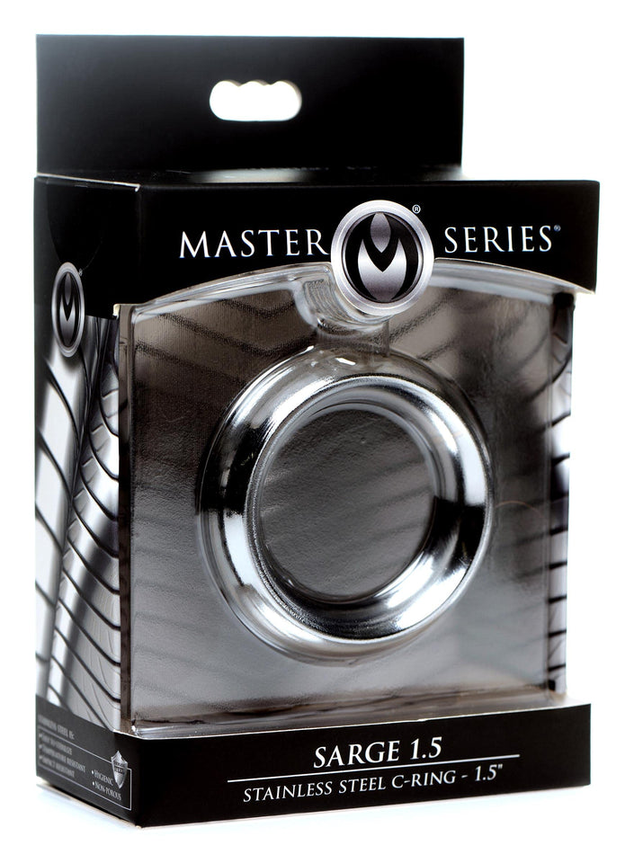 Master Series Stainless Steel Cock Ring, Medium