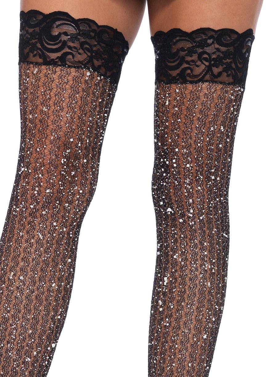 Stay Up Lace Top Lurex Cable N