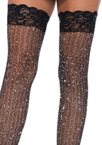 Stay Up Lace Top Lurex Cable N
