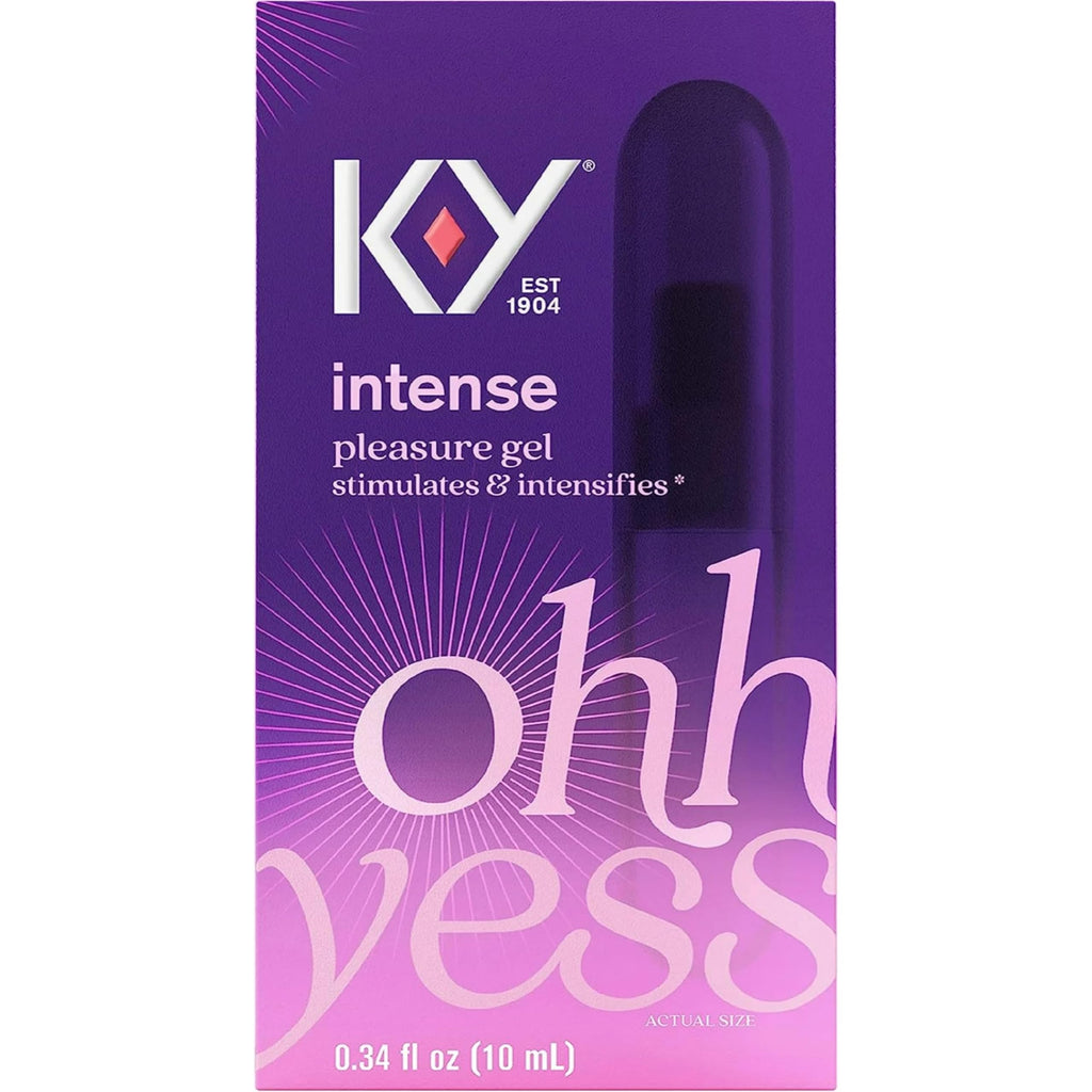 K-Y Intense Pleasure Gel - 5 x 0.34 fl oz, Unscented, Water-Based, Hypoallergenic, Adults, Both Genders
