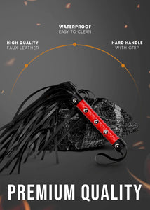 MALINERO Sex Whip BDSM Spanking Flogger, Sex Riding Crop, BDSM Whip, Red Whip
