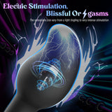 Vibrating Butt Plug Large Prostate Massager, Estim Anal Plug Male Anal Sex Toys, 8 Electric Shock & Vibrating Anal Dildo Vibrato