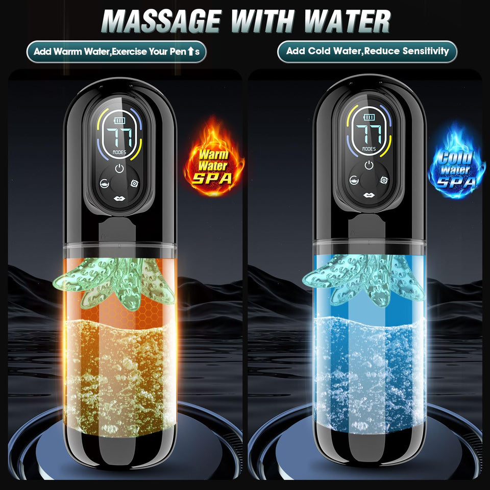 Automatic Male Masturbator Sex Toys for Men, Male Sex Toys Penis Pump with 7 Sucking & Vibrating & Thrusting & Rotating & Lickin