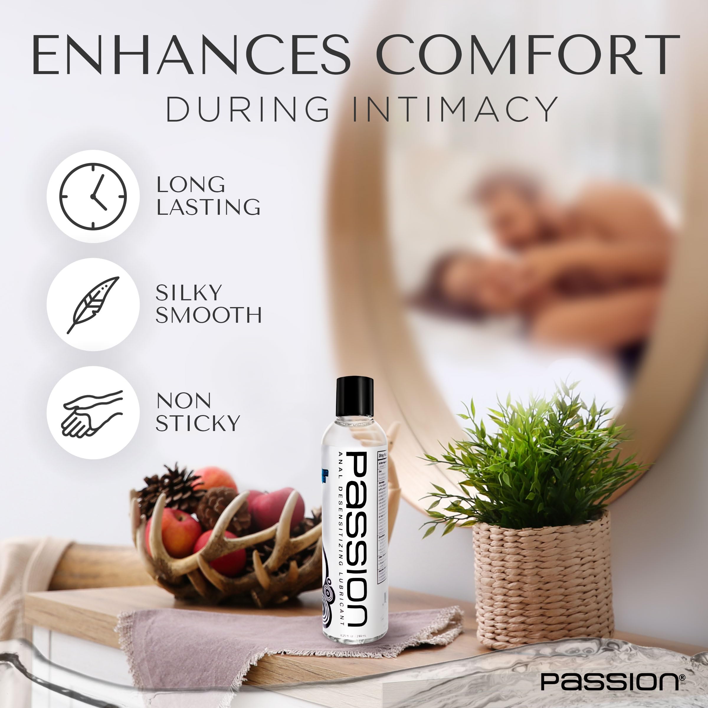 Passion Lubes Maximum Strength Anal Desensitizing Lube For Unisex, 8.25 Fl Oz