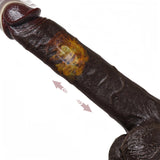 11.5 '' Realistic Black Dildo with 9 Vibration & 3 Thrusting Modes - Heated Thick Vibrator for G-Spot, Clitoral & Anal Stimulati