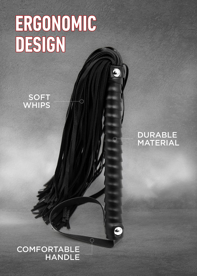 BDSM Flogger for Adult Sex Play 23 inch BDSM Whip Adult Whip for Spanking Paddle Role Play Sex Toy Kinky