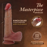 Renaissance Davinci 8 In Sliding Foreskin Dildo Tan