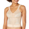 Exquisite Form FULLY Full-Coverage Slimming Longline Posture Bra, Front Closure, Lace, Wire-Free #5107565, Rose Beige, 38D
