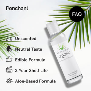 Penchant Organic Aloe Vera Lube - Personal Lubricafication for Women and Men, Water Resistant Sex Lube, Natural Moisturizing Lub