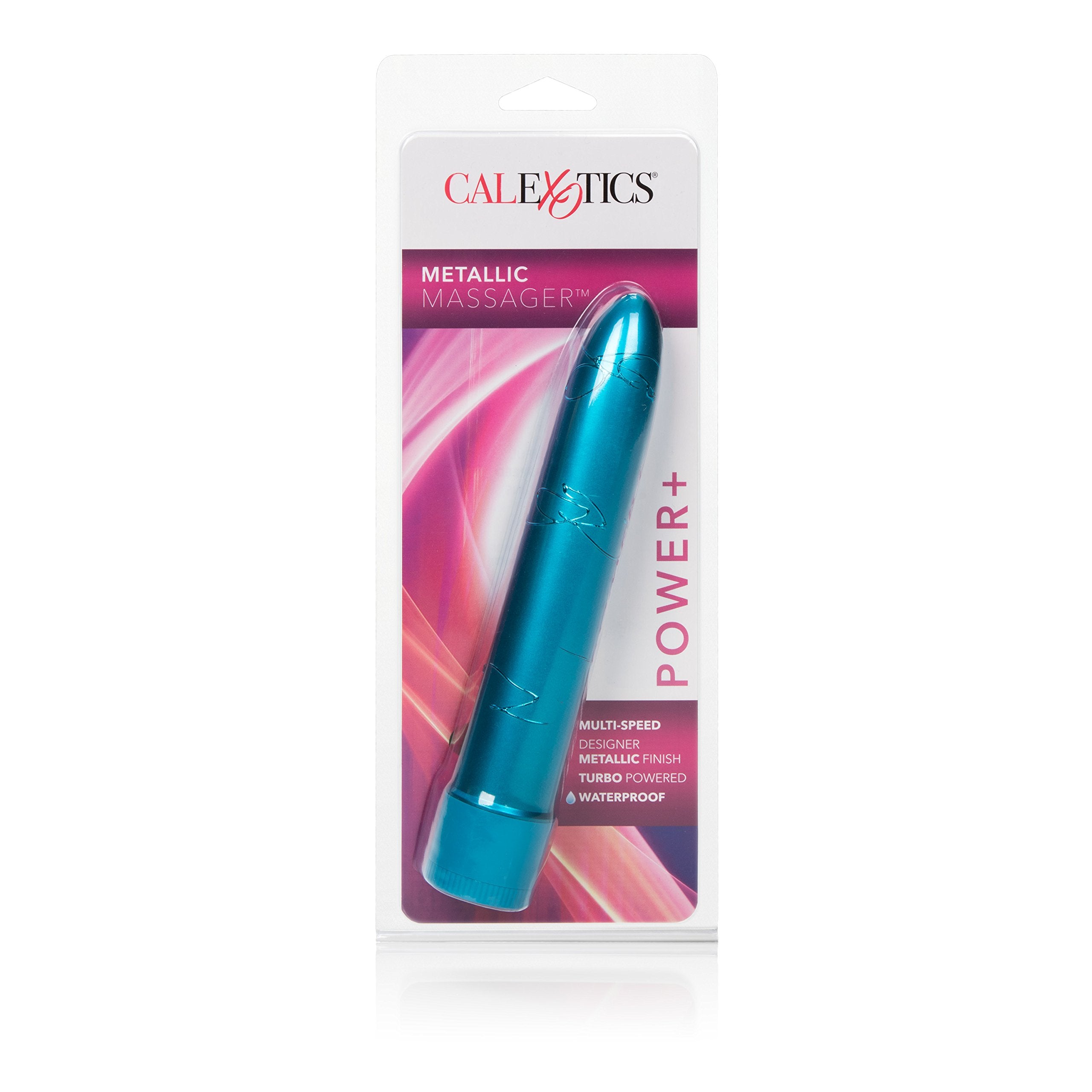 California Exotic Novelties Metallic Massager 6.5In Blue