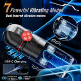 Mrgras Male Masturbator Penis Pump - Male Sex Toys for Men with Upgrade 12 S Vacuum Pump & 7 Thrusting Rotating Vibrating Suckin