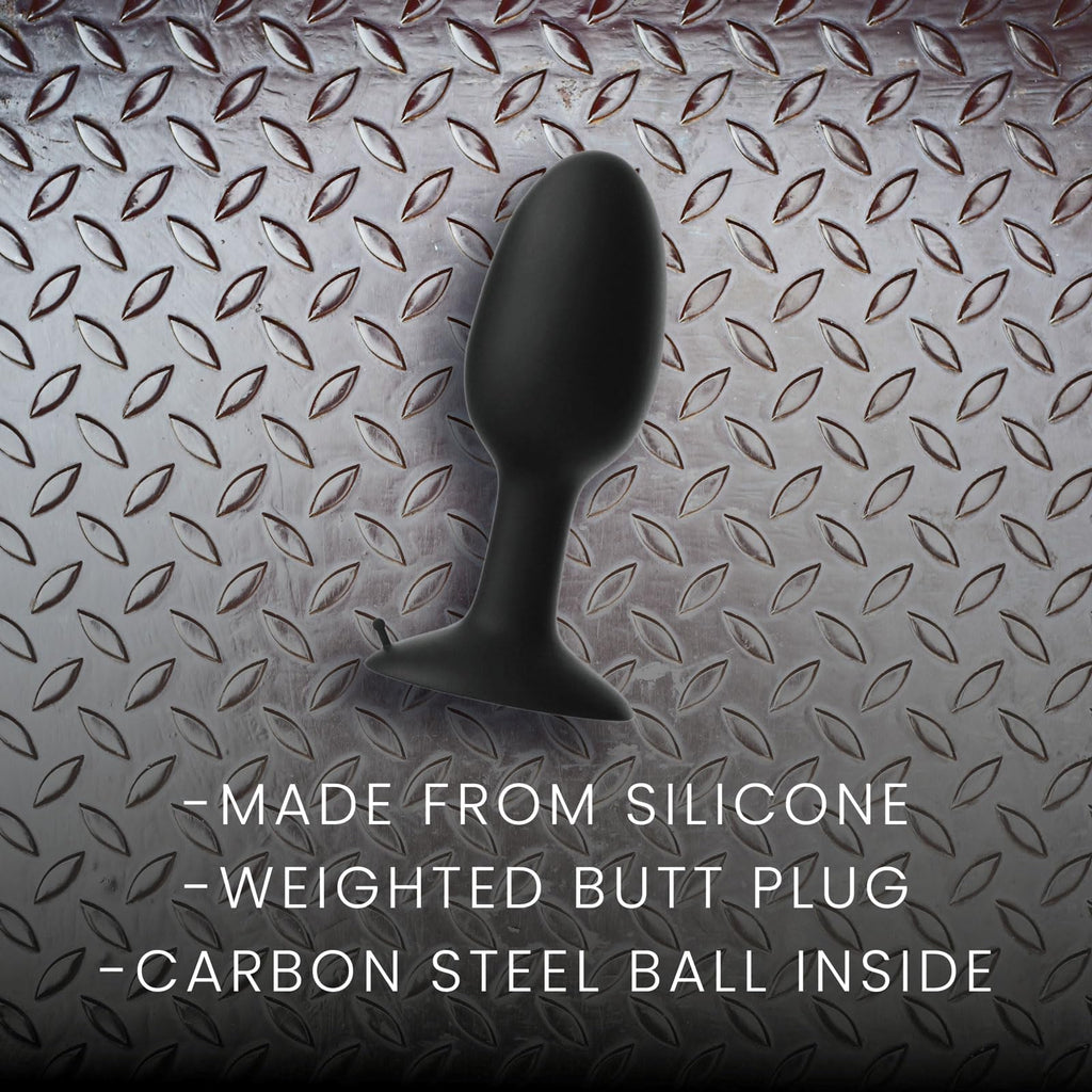 Prowler Red Weighted Butt Plug Black M