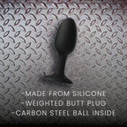 Prowler Red Weighted Butt Plug Black M
