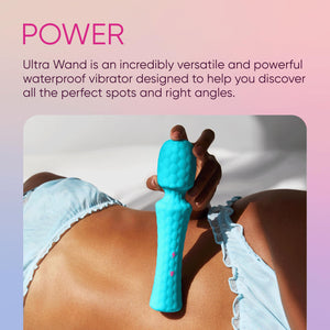 Femme Funn Ultra Wand Vibrator for Adults - Soft Silicone, Aqua, Regular - Waterproof Sex Toys with Multiple Vibration Patterns,