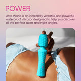 Femme Funn Ultra Wand Vibrator for Adults - Soft Silicone, Aqua, Regular - Waterproof Sex Toys with Multiple Vibration Patterns,