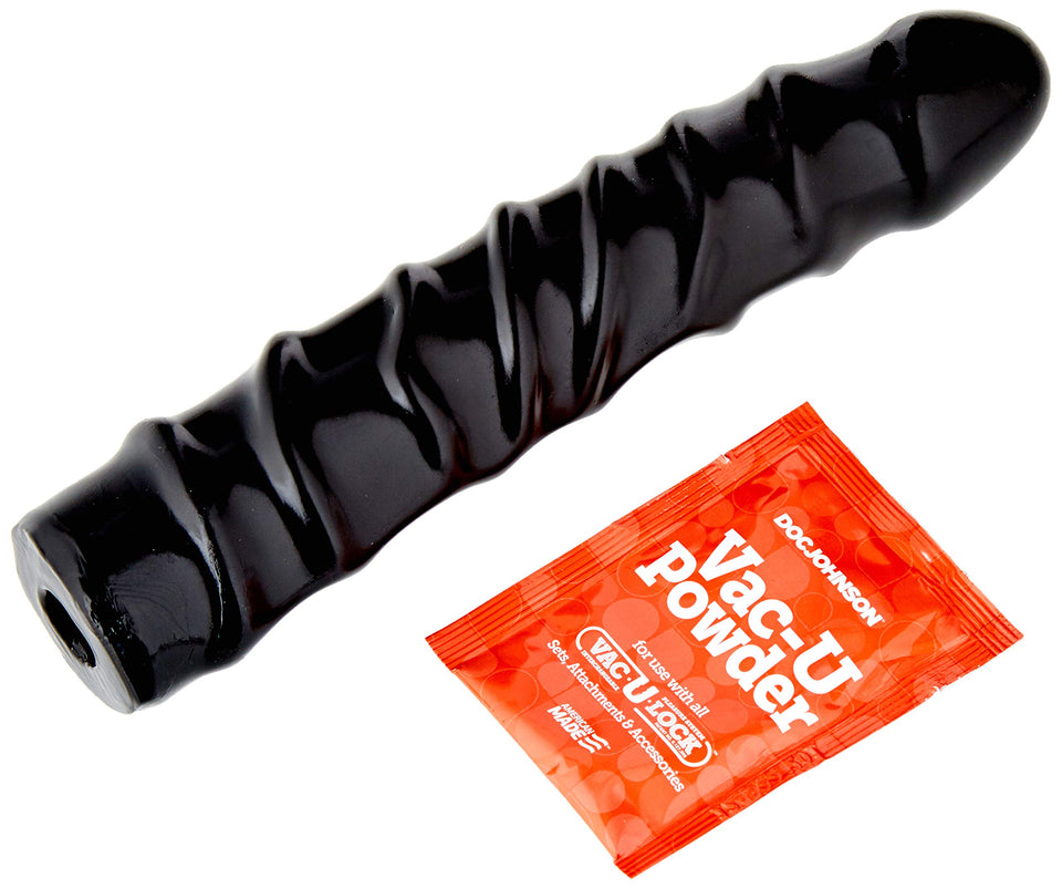 Doc Johnson Vac U Lock Codeblack Raging Hard On Dildo, 8 Inch