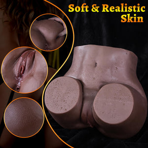 Hipgaga Black Sex Doll Male Masturbator Realistic Pocket Pussy Doll Adult Toys, 14 Lb Full Size Sex Dolls Ass Toy with Tight Pus