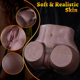 Hipgaga Black Sex Doll Male Masturbator Realistic Pocket Pussy Doll Adult Toys, 14 Lb Full Size Sex Dolls Ass Toy with Tight Pus