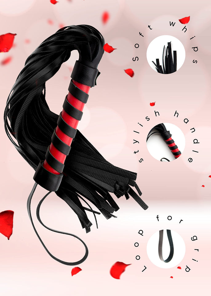 FLODISE Sex Whip Floggers Adult Play BDSM Whip for Bedroom Flirting Fantasy Sex Toys Fetish Spanking Paddle Kinky Role Play