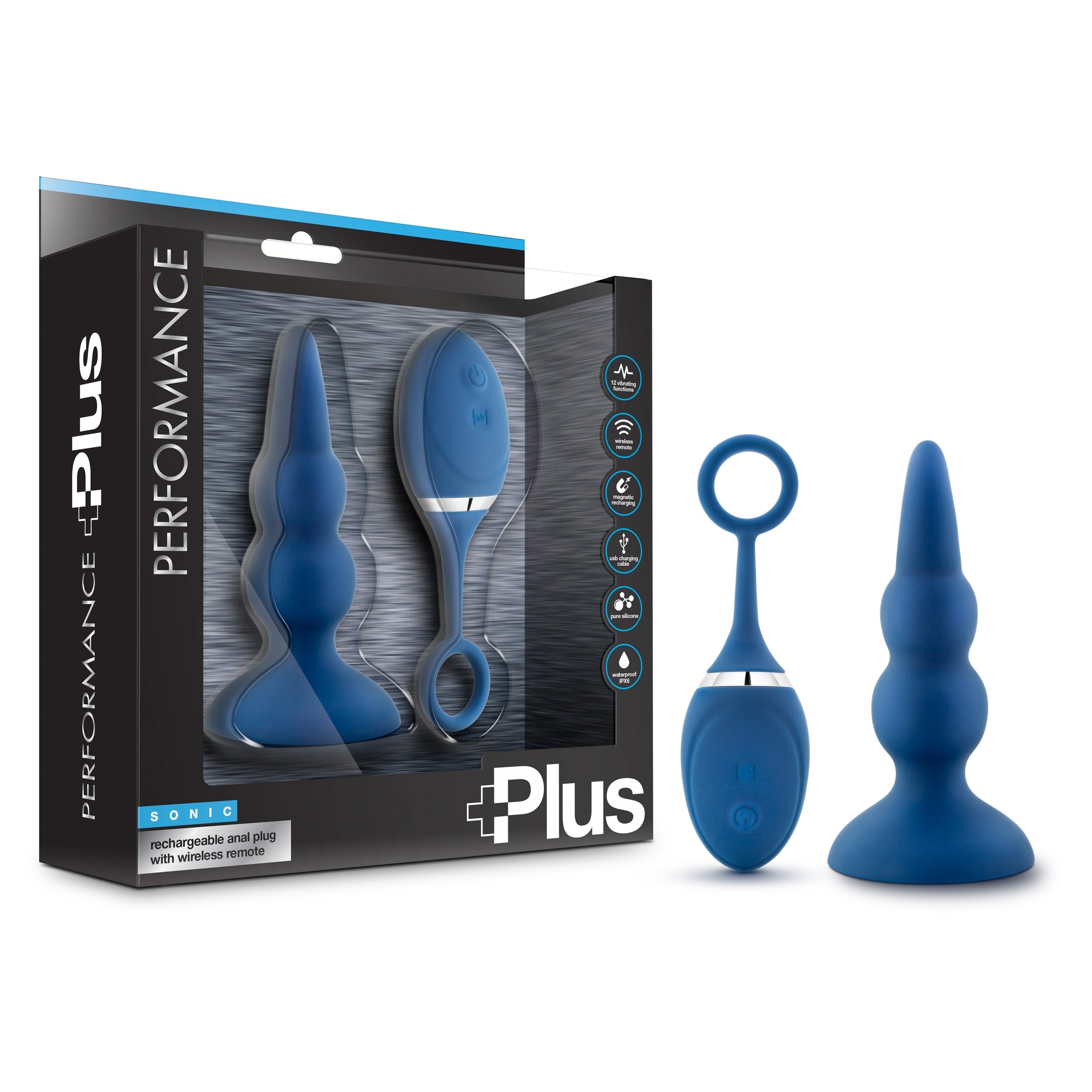 Performance Plus - Sonic Anal Plug Blue