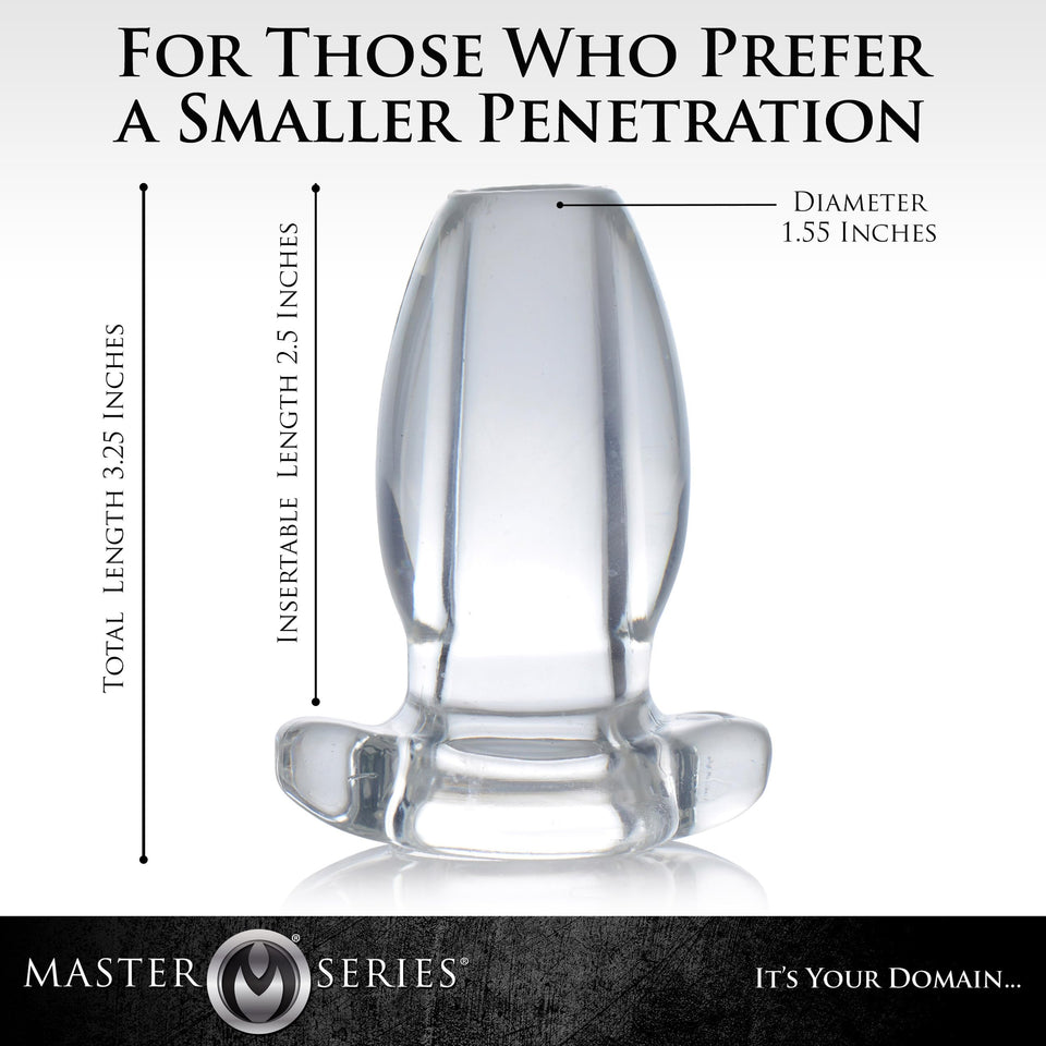Master Series Peephole Clear Hollow Anal Plug