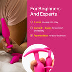 Hello Cake Tush Pops - Butt Plug Training Set - 3 Sizes for All Levels of Anal Play - Tapered Tip with Flared T-Base - Body-Safe