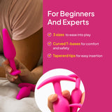 Hello Cake Tush Pops - Butt Plug Training Set - 3 Sizes for All Levels of Anal Play - Tapered Tip with Flared T-Base - Body-Safe