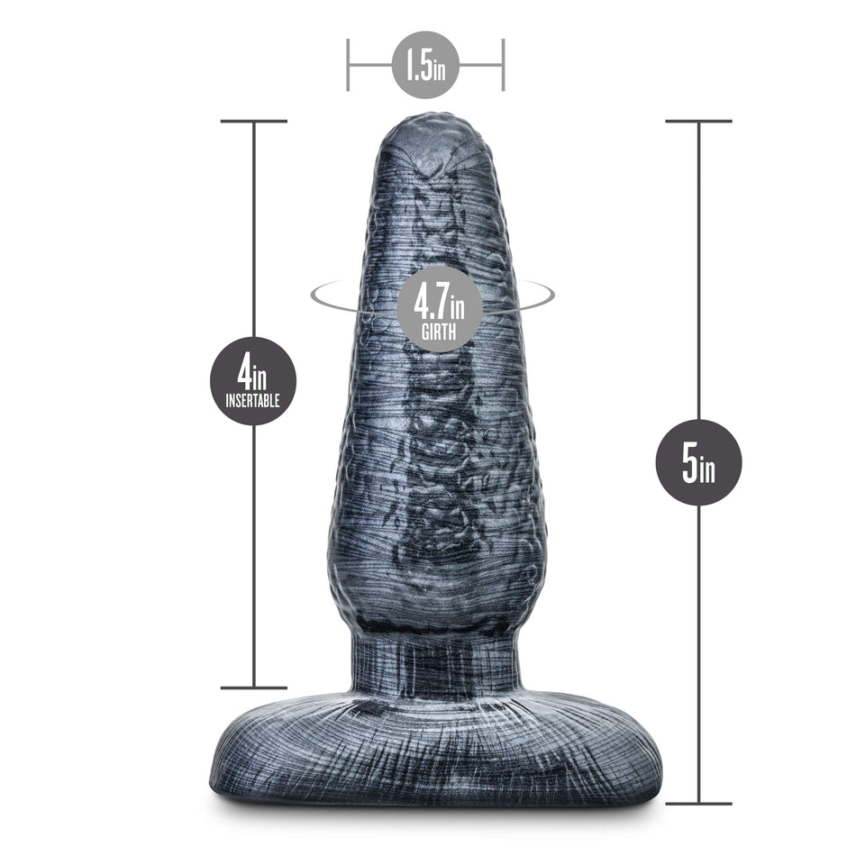 Blush Jet Smooth Anal Plug - Soft Flexible Butt Toy - Tapered For Easy Insertion - Base Anchors Plug Safely Outside The Body - Stay Put Shape For Comfortable Long Term Wear - Sex Toy For Men Women