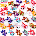 Soulchen 24 Pcs 3D Printed Axolotl Figures Colorful Mini Sensory Fidget for Axolotl Party Favors Birthday Party Supplies