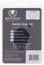 Spartacus Metal Cock Ring, Chrome, 3-Pack