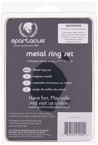 Spartacus Metal Cock Ring, Chrome, 3-Pack