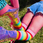 Rainbow Leg Warmers O/S Multic