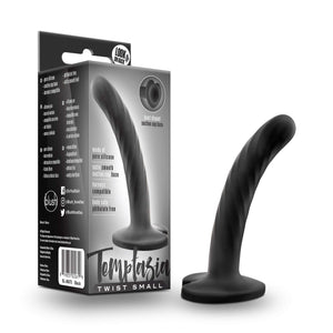 Blush Temptasia Twist Small Silicone Dildo  45 Length  75 Width  Twisted Swirl Design for Added Friction  Heart Shaped Suc