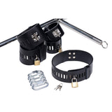 Master Series Stuck And Stuffed Stockade With Dildo, Grey (Ae970)