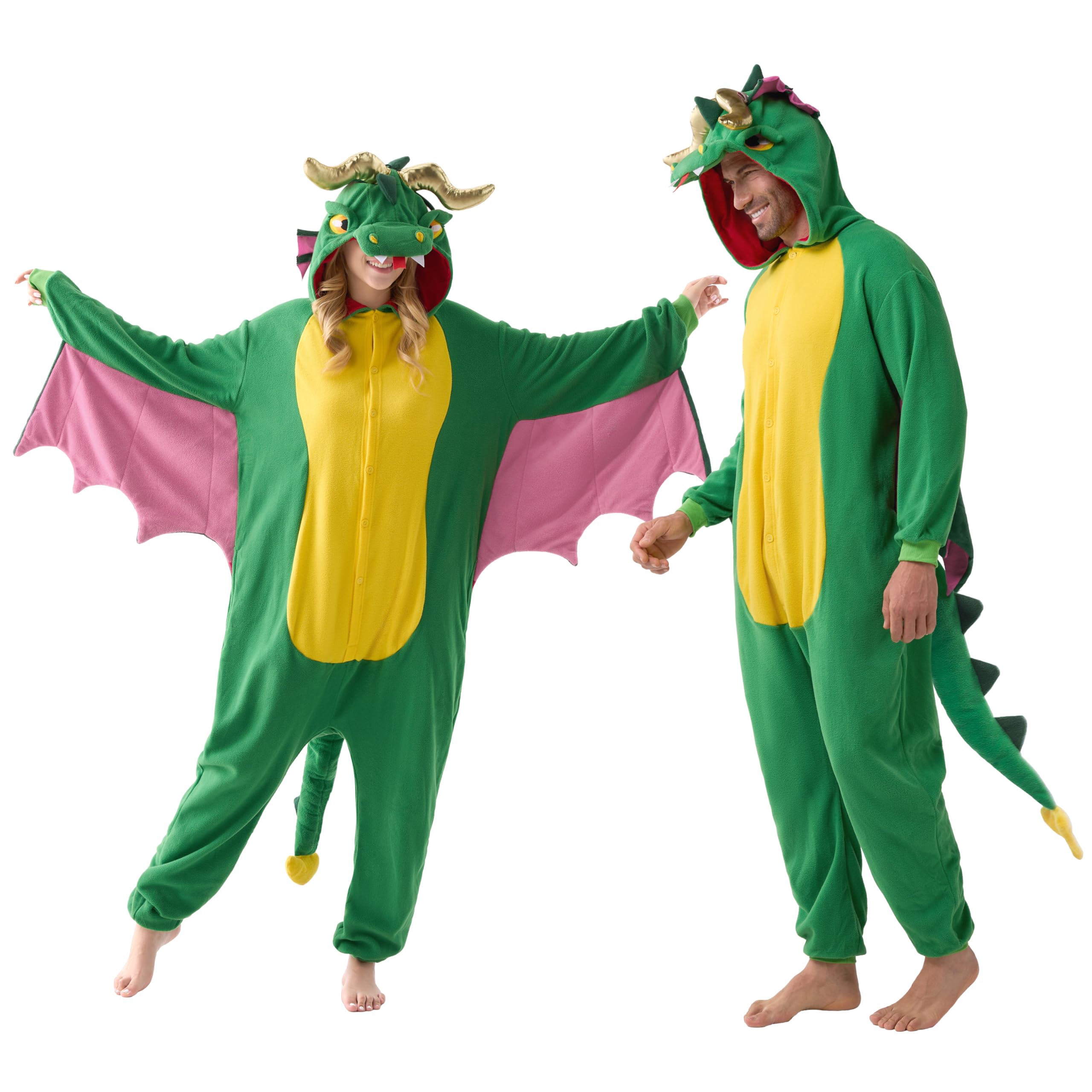Spooktacular Creations Halloween Dragon Unisex Pajama, Adult Animal Costume Halloween Costume Party