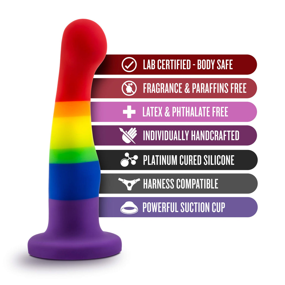 Blush Novelties Avant P1 - Purio Platinum Silicone G Spot Dildo Sex Toy - Ultrasilk Smooth - 6 Inch Long - Sturdy Strap On Compa