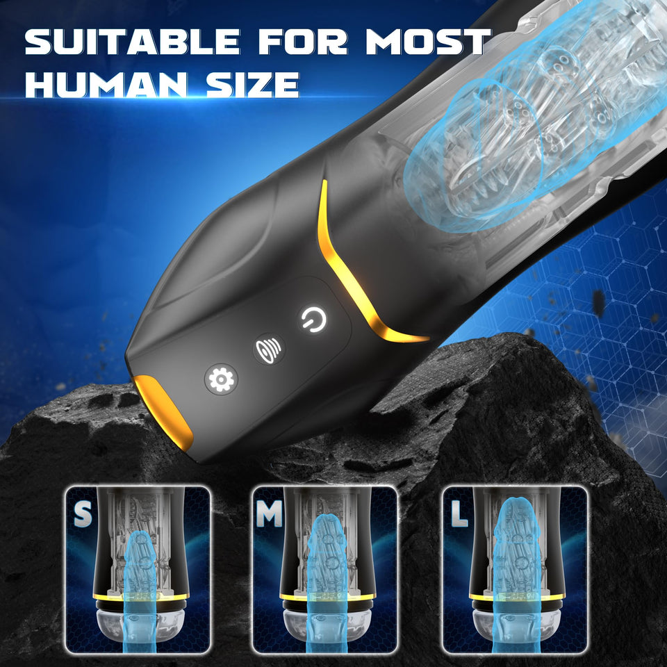 Male Masturbator Penis Pump, Sex Toys for Men with 5 Sucking & 10 Vibrating Modes, Hands-Free Sex Machine, Detachable Adult Toys