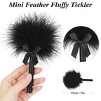 Sex Bondage BDSM Kit, Basic Restraints Set Toys for Adults Couples - Ball Gag for Mouth, Feather Tickler, Blindfolds for Sex Pla